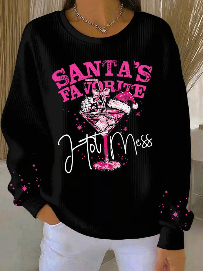 Kira | Kersttrui met feestelijke print