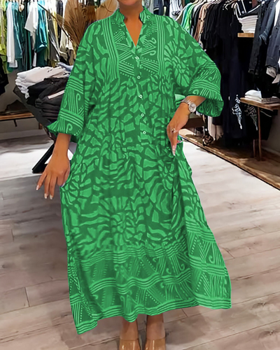 LENARA - Maxi jurk met print