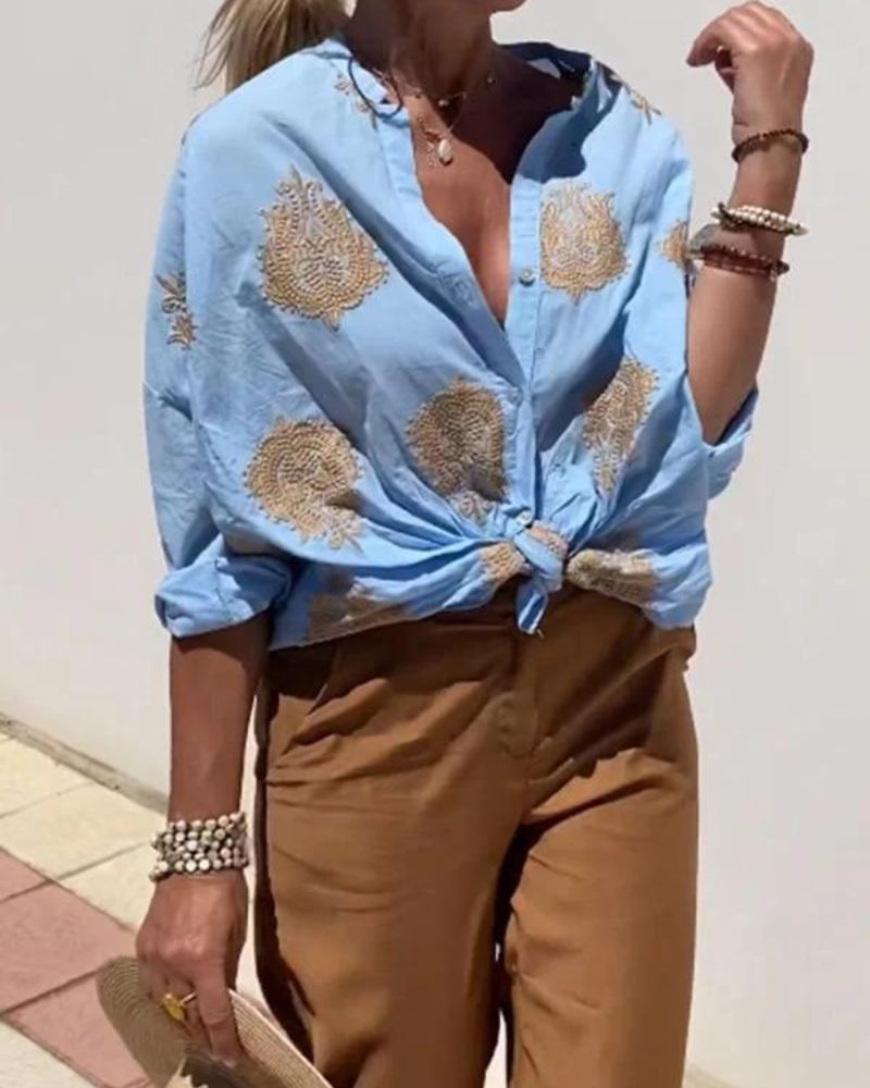 Lina – Blouse met sierlijke borduursels