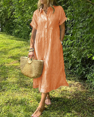 ANOREA - STIJLVOLLE GESTREEPTE JURK