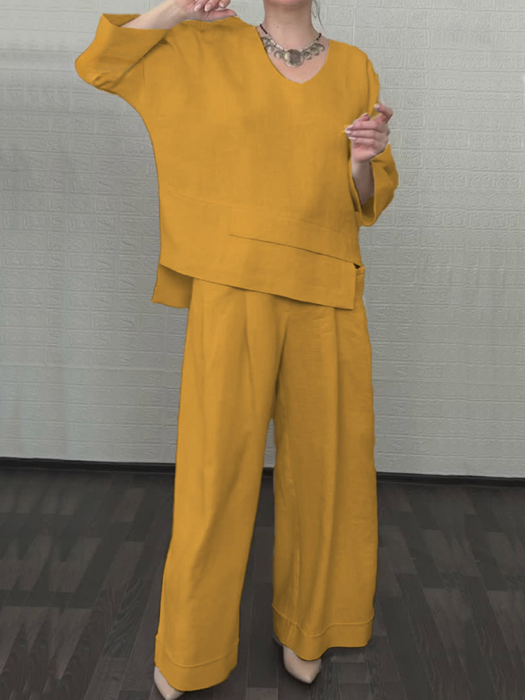 Renaya - Casual Set van Katoen-Linnen