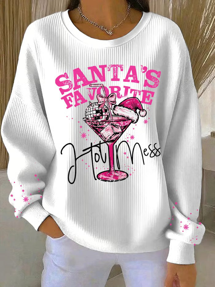 Kira | Kersttrui met feestelijke print