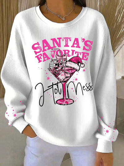 Kira | Kersttrui met feestelijke print