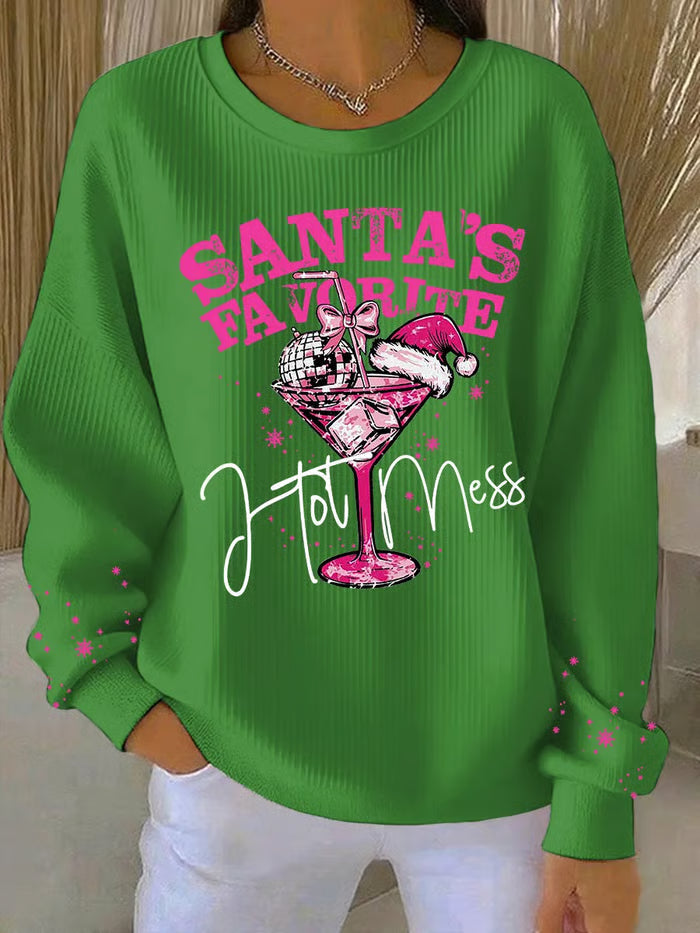 Kira | Kersttrui met feestelijke print