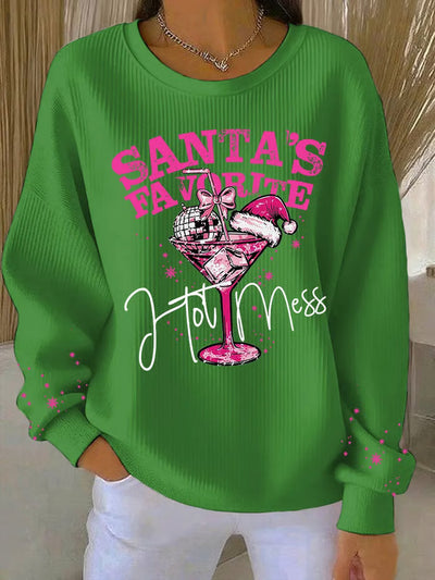 Kira | Kersttrui met feestelijke print