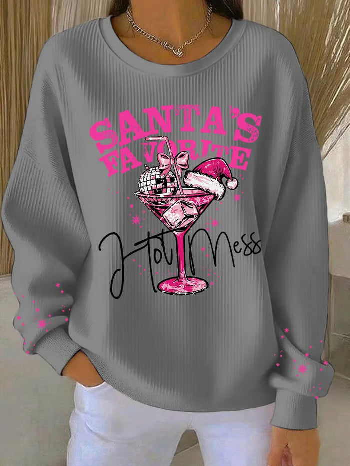 Kira | Kersttrui met feestelijke print