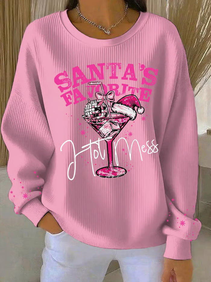 Kira | Kersttrui met feestelijke print