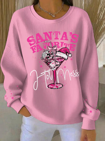 Kira | Kersttrui met feestelijke print