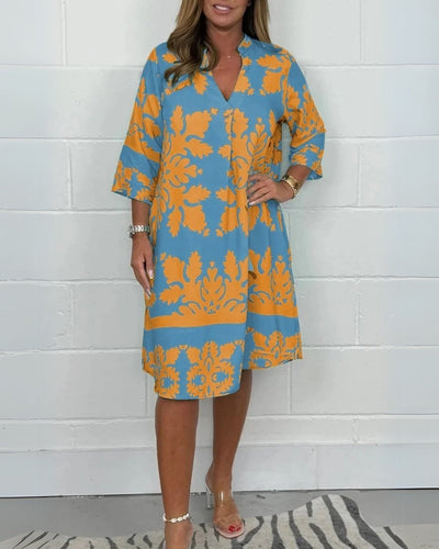 BAROLA - BOHO V-HALS JURK