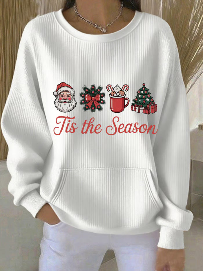 Elvira | Kersttrui met kerstboomprint