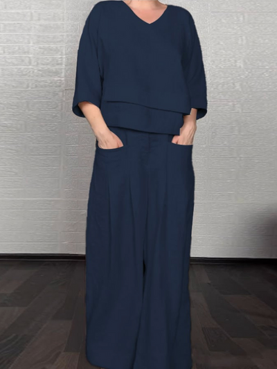 Renaya - Casual Set van Katoen-Linnen