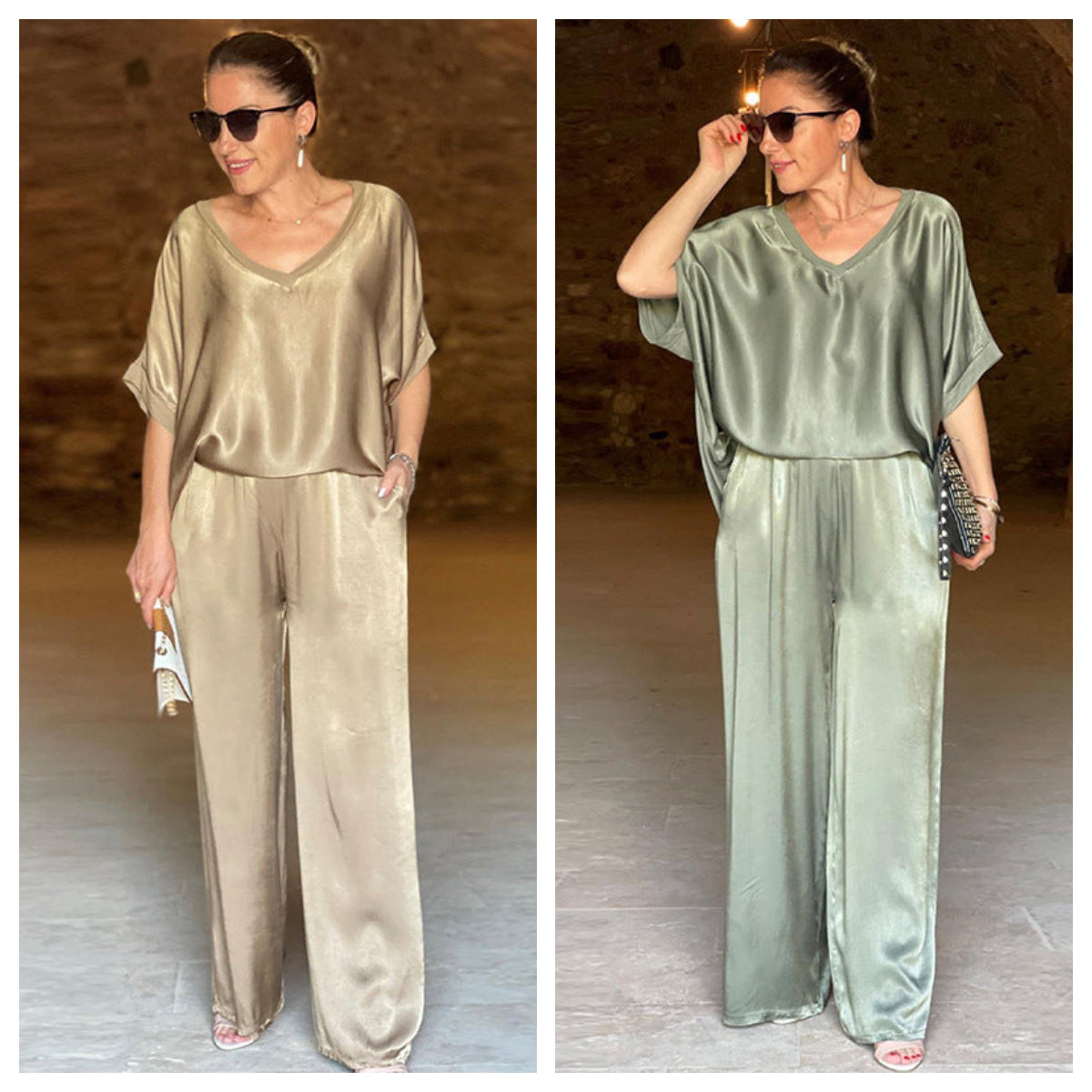 Pauline - Satijnen Glanzend Set