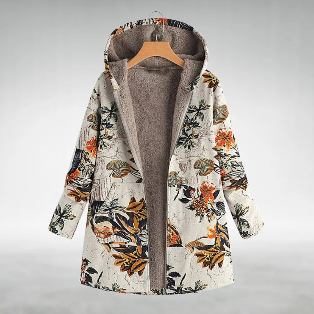 Savannah | Bloemenfleece Hooded Jacket