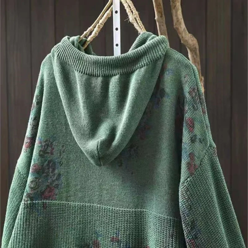 Thea | Zachte Gebreide Hoodie Trui