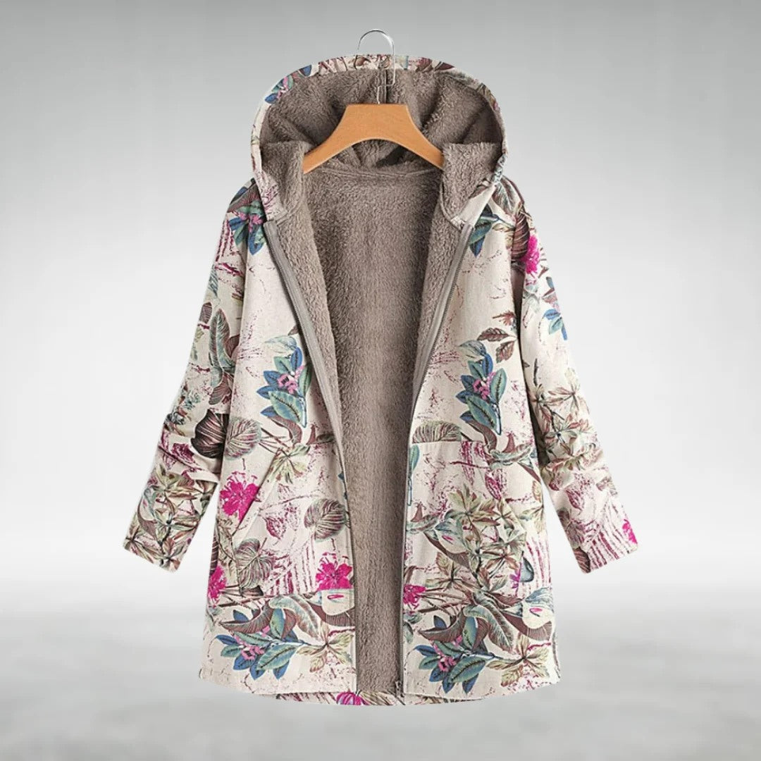 Savannah | Bloemenfleece Hooded Jacket