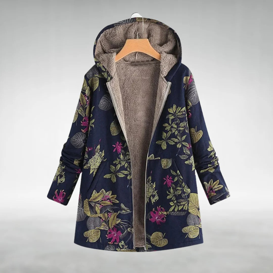 Savannah | Bloemenfleece Hooded Jacket