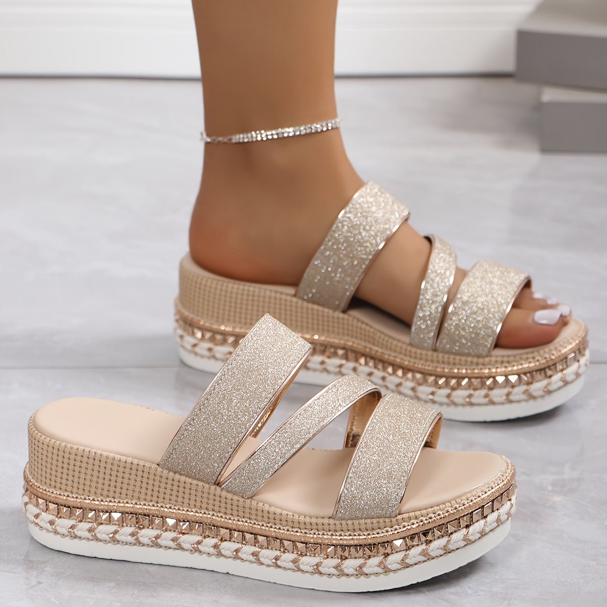 Katri | Elegante Orthopedische Wedge Sandalen
