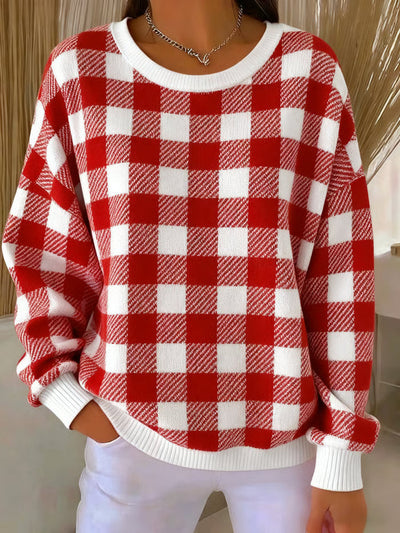 Tess | Gebreide trui met ruitpatroon