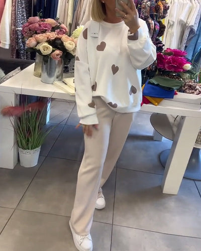 Milu | Trui in katoenmix met hartjes