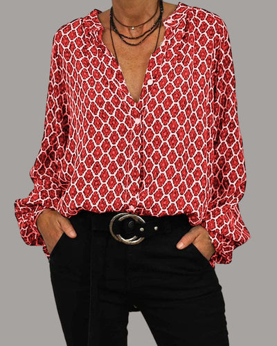 EDWINA I GEOMETRISCHE BLOUSE