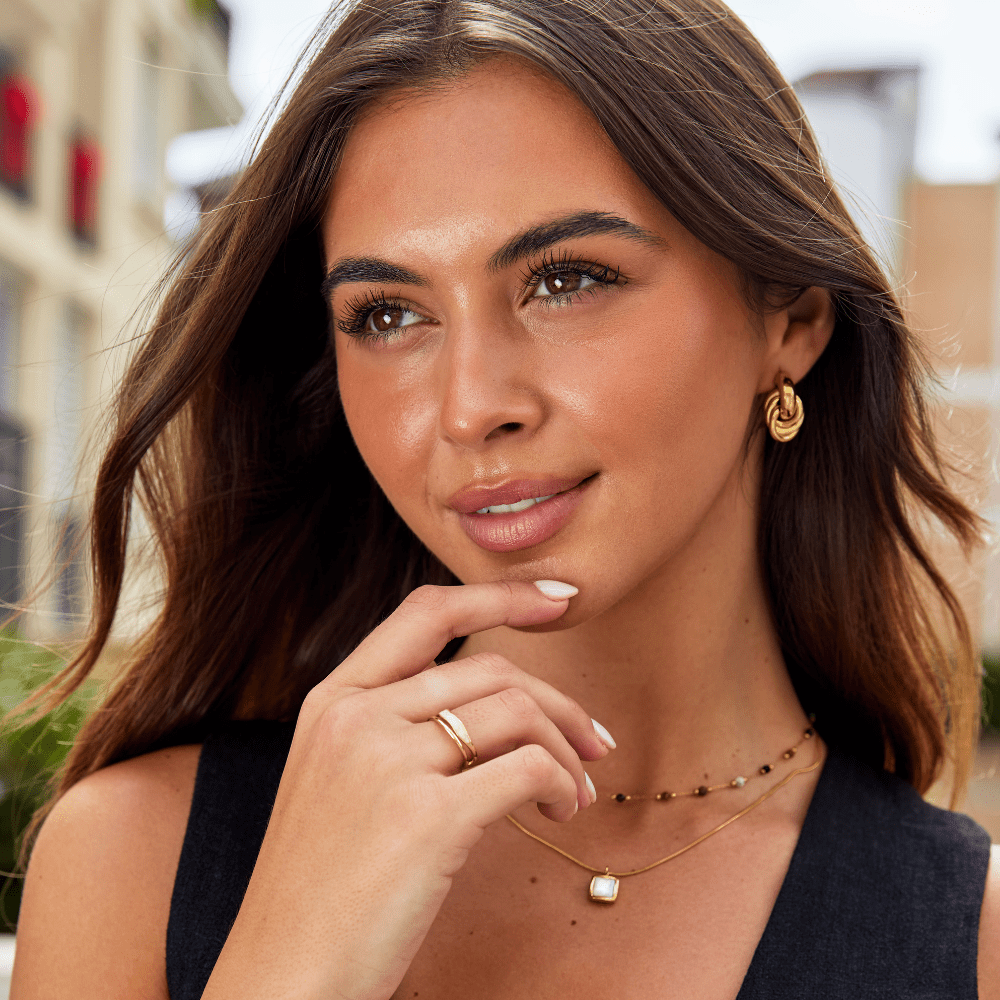 Gouden Sahara Ring met Lagen