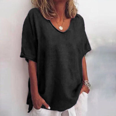 QUINA EN VERSATIELE LINEN BLOUSE