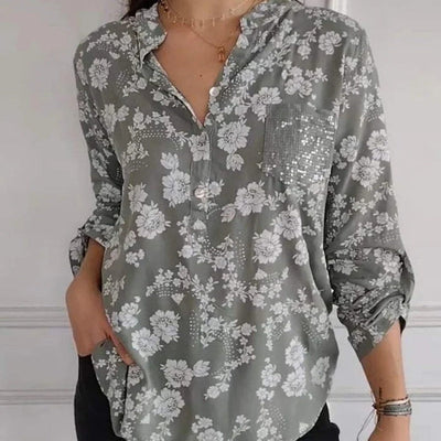 FRIEDLINDE I LANGERMIGE BLOEMENBLOUSE