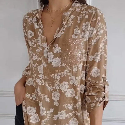 FRIEDLINDE I LANGERMIGE BLOEMENBLOUSE
