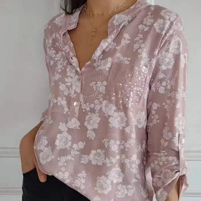 FRIEDLINDE I LANGERMIGE BLOEMENBLOUSE